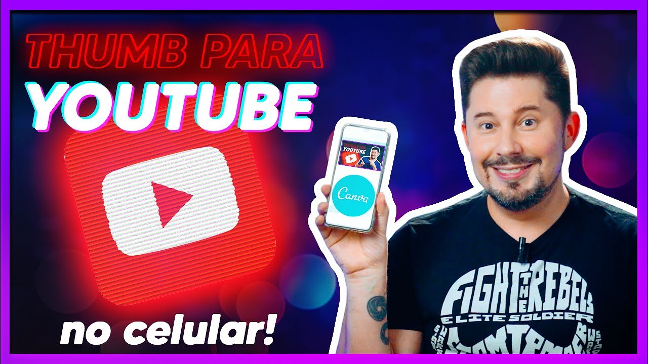 Como Fazer THUMBNAIL pelo CELULAR com App Canva | Capa para V&iacute;deo