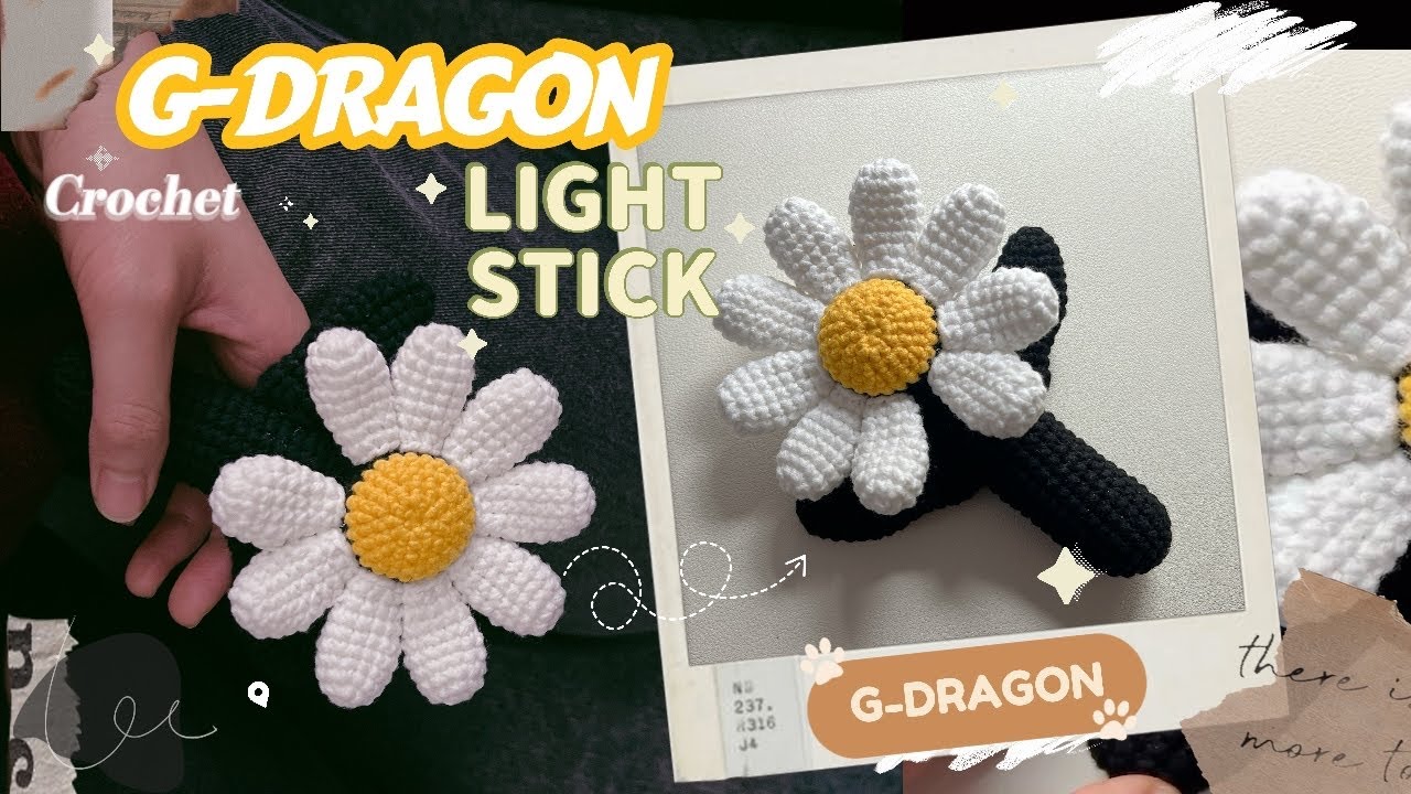 ✨ Hướng dẫn móc lightstick G-Dragon | Easy Kpop Fan Gift Crochet (Amigurumi)