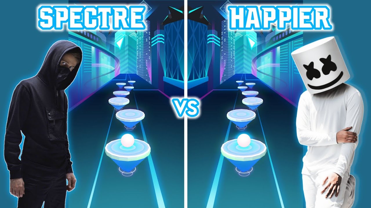 Alan Walker Spectre VS Marshmello Happier - Rush Tiles Magic Hop