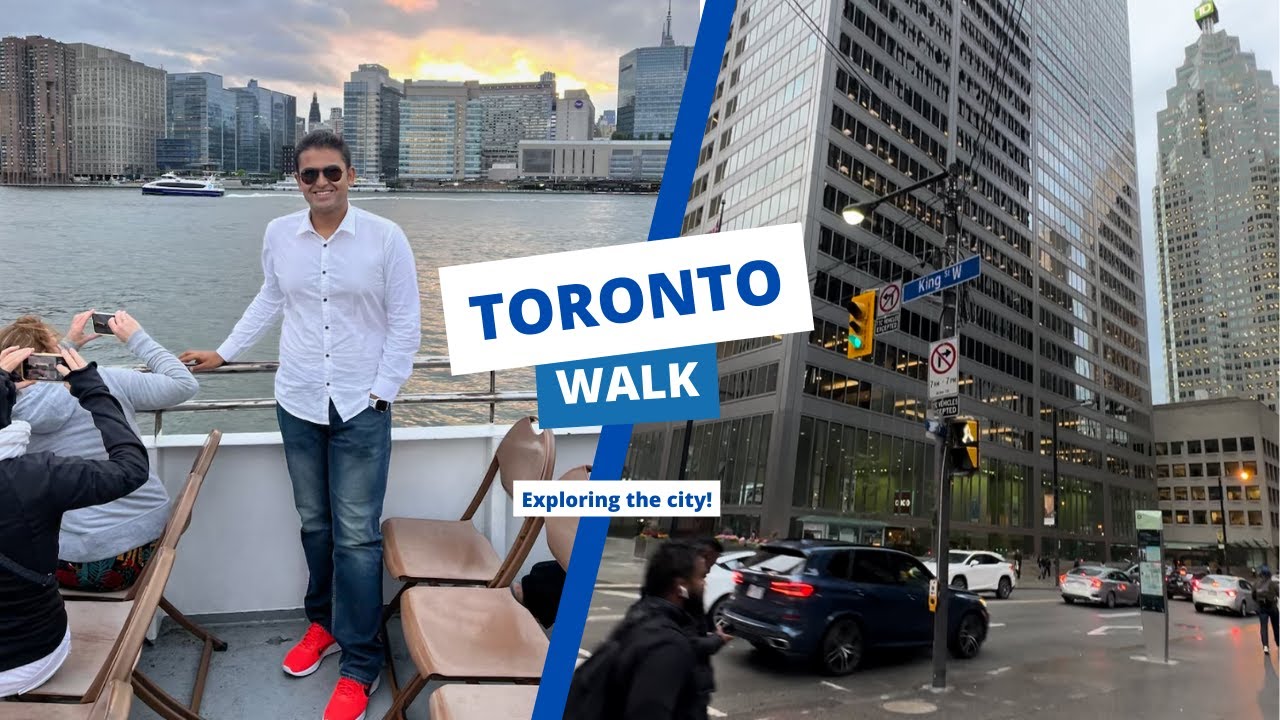 Toronto Walking Tour! Financial District, Chinatown, CN Tower, Yonge Dundas, Streetcars and more