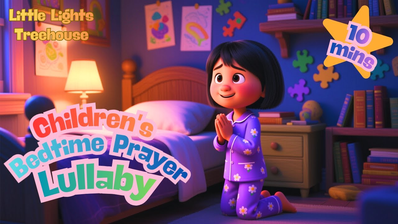 🌙 Soothing Bedtime Prayer Song for Kids | Christian Lullaby🌙