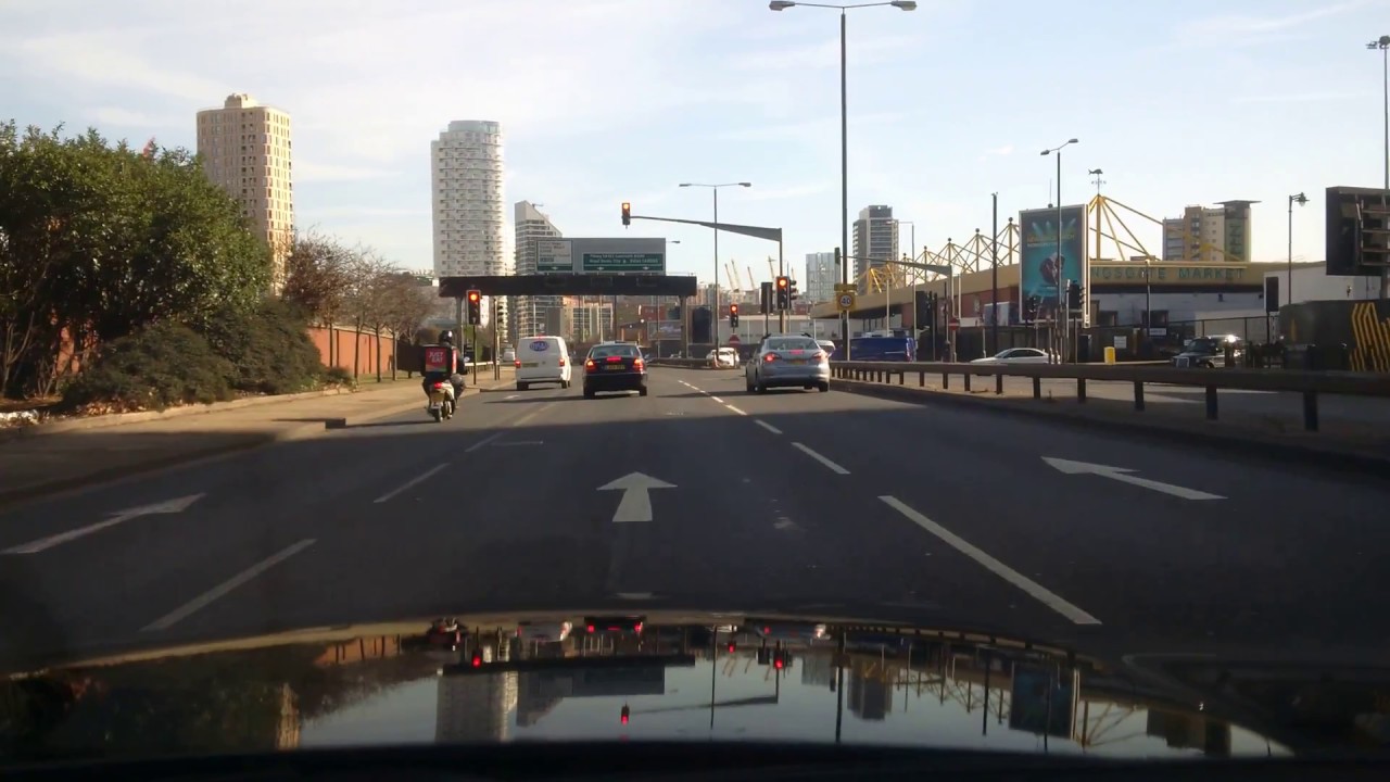 Complete journey through the Rotherhithe, Limehouse Link and East India Dock tunnels