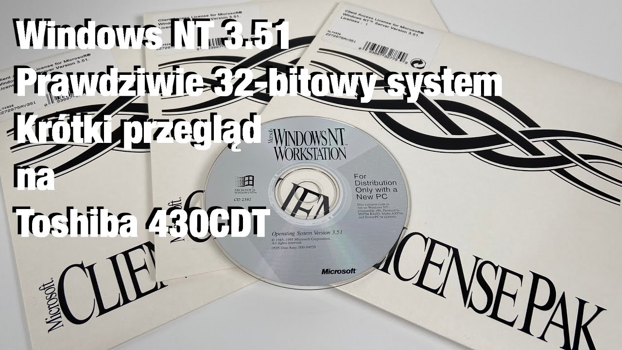Windows NT 3.51 - kr&oacute;tkie demo na Toshiba 430CDT