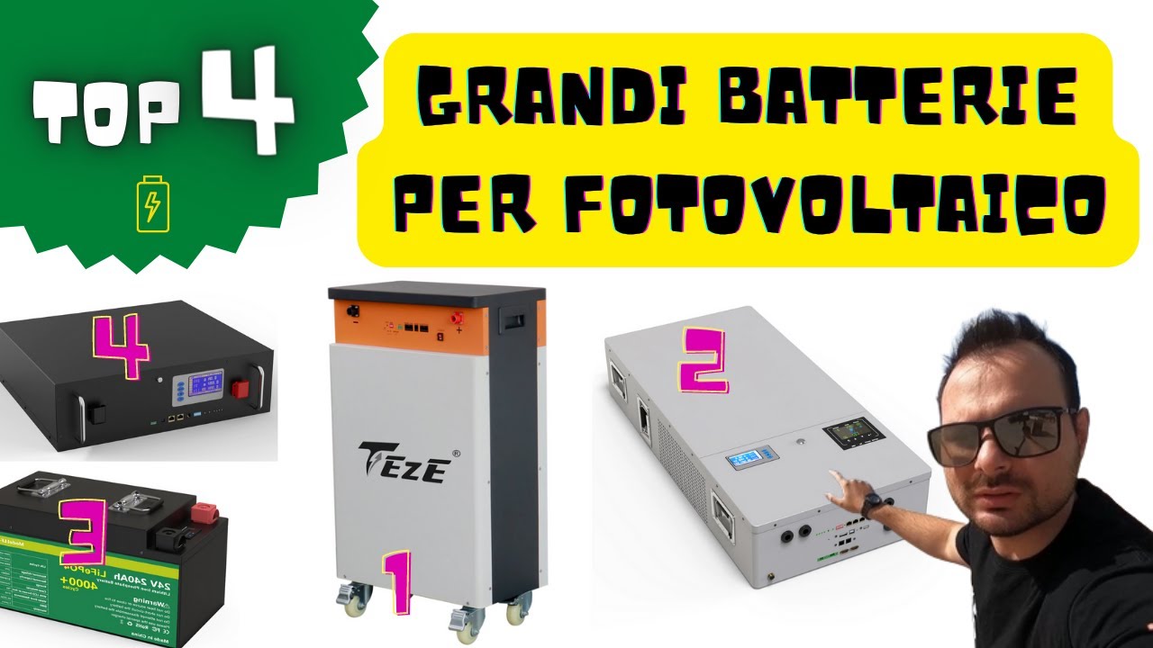 TOP 4  Batterie LIFEPO4 per Fotovoltaico pronte all'uso 5/10/15kwh