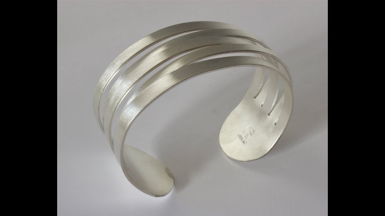 Elegant Slatted Sterling Silver Cuff Bracelet