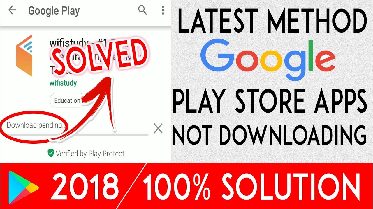 Google Playstore || Download Pending Error Solved on Any Phone || Best Method 2018