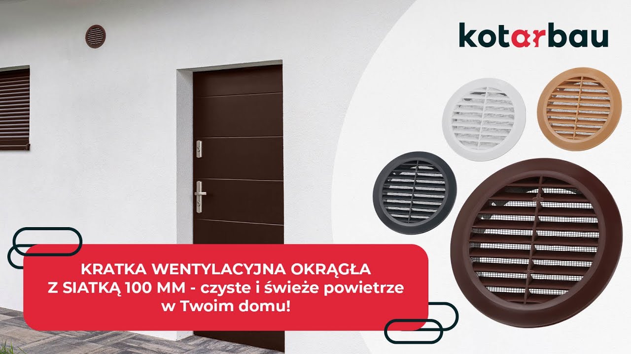 KRATKA WENTYLACYJNA OKRĄGŁA Z SIATKĄ 100 MM &ndash; Efektywna cyrkulacja powietrza dla Twojego domu!