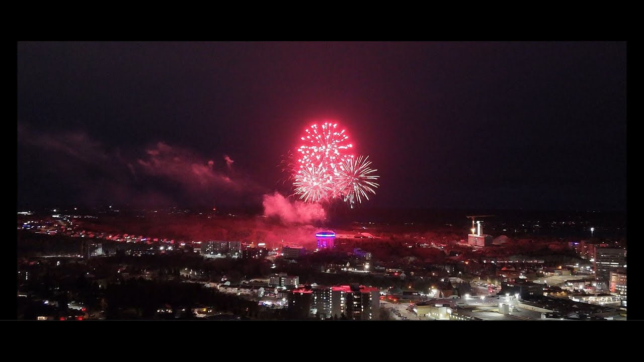 Sudbury Santa Claus Parade Fireworks｜4K Drone Footage
