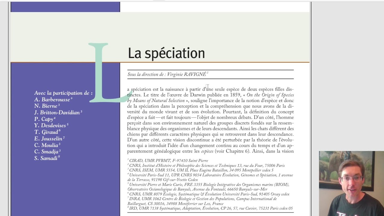 Spéciation - Biologie Evolutive, Chapitre  4