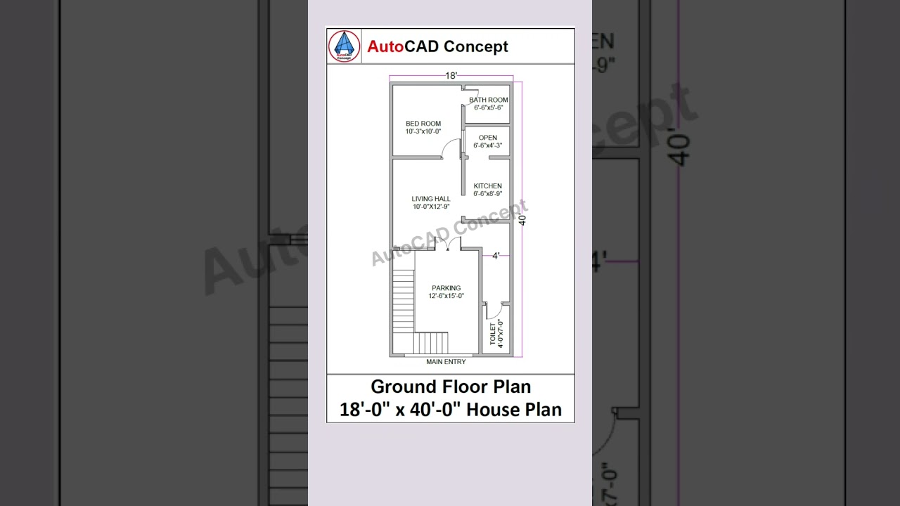 18x40 Architecture plan | 18 by 40 House Plan #home #housedesign #house #houseplan #homedesign