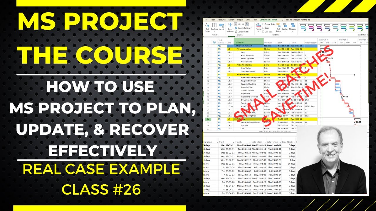 How MS Project Streamlines Any Project | Small Batches for Big Time Savings, MS Project Course No.26
