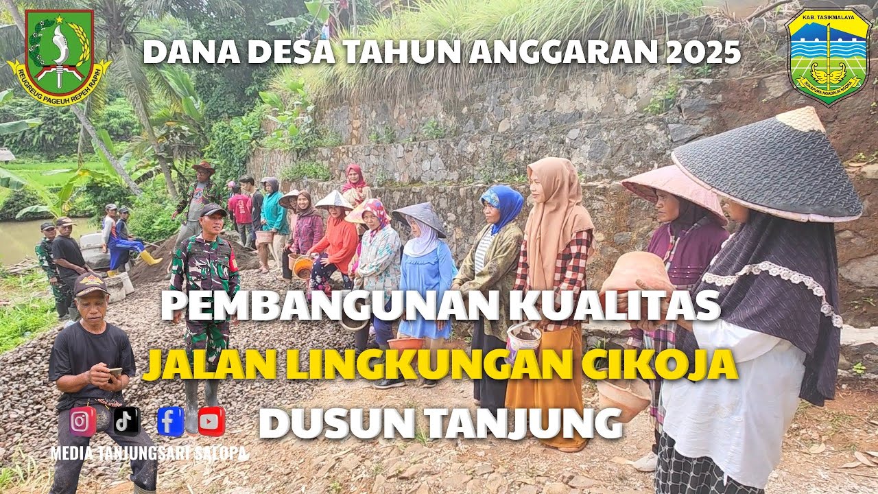 🎬DESA‼️TERSEMBUNYI DARI TANAH BERBATU MENUJU JALAN LAYAK PEMBANGUNAN JALAN LINGKUNGAN CIKOJA SALOPA