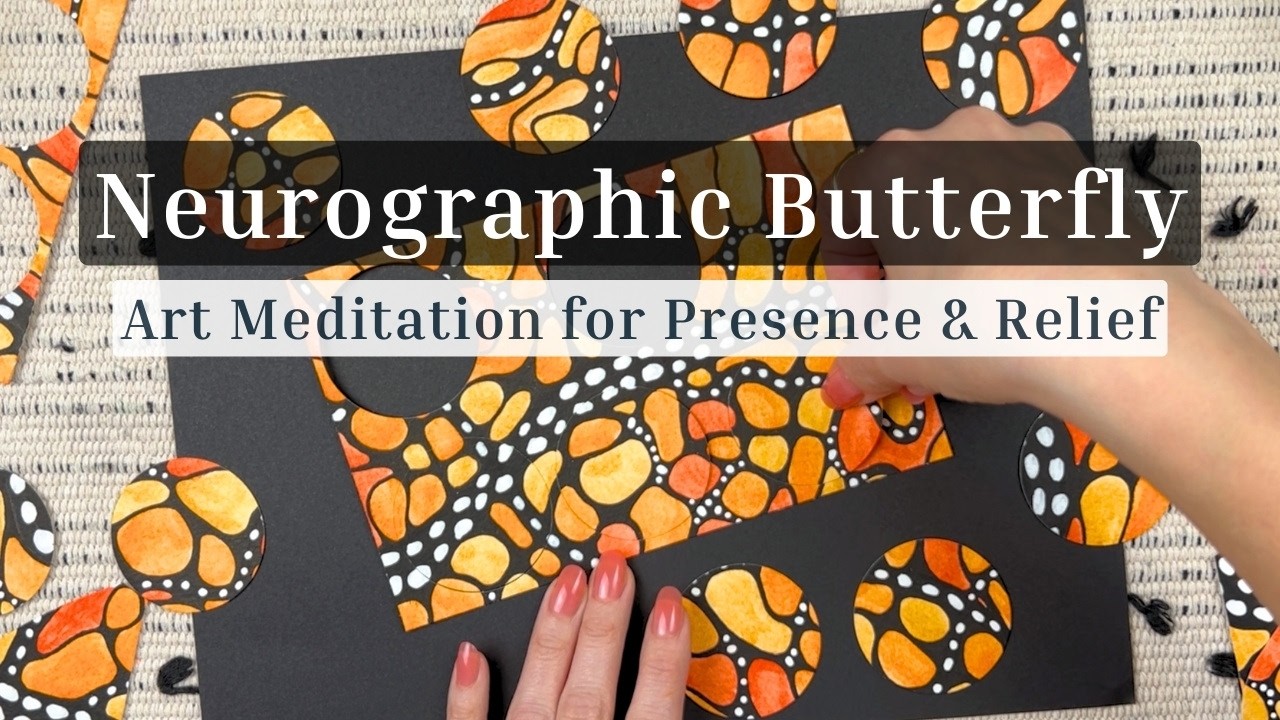 Neurographic Butterfly & Zen Circles | Art Meditation for Stress Relief