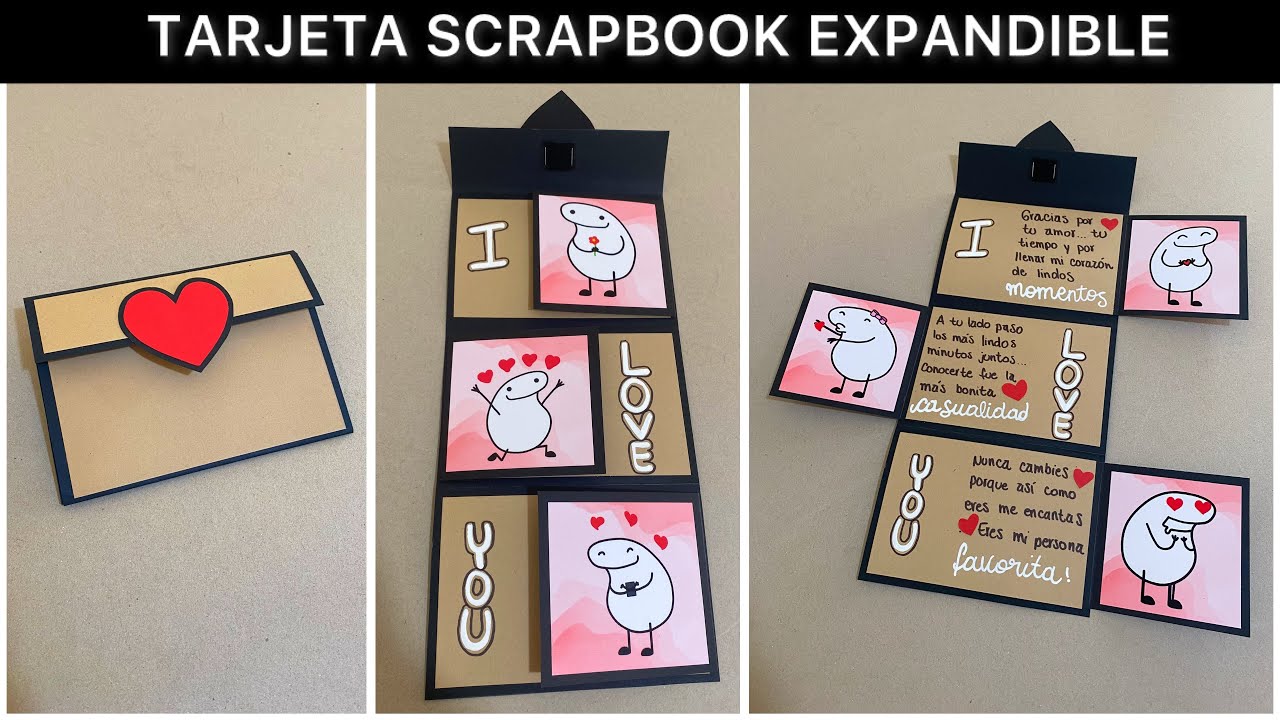 Regalo f&aacute;cil de hacer | Tarjeta scrapbook expandible
