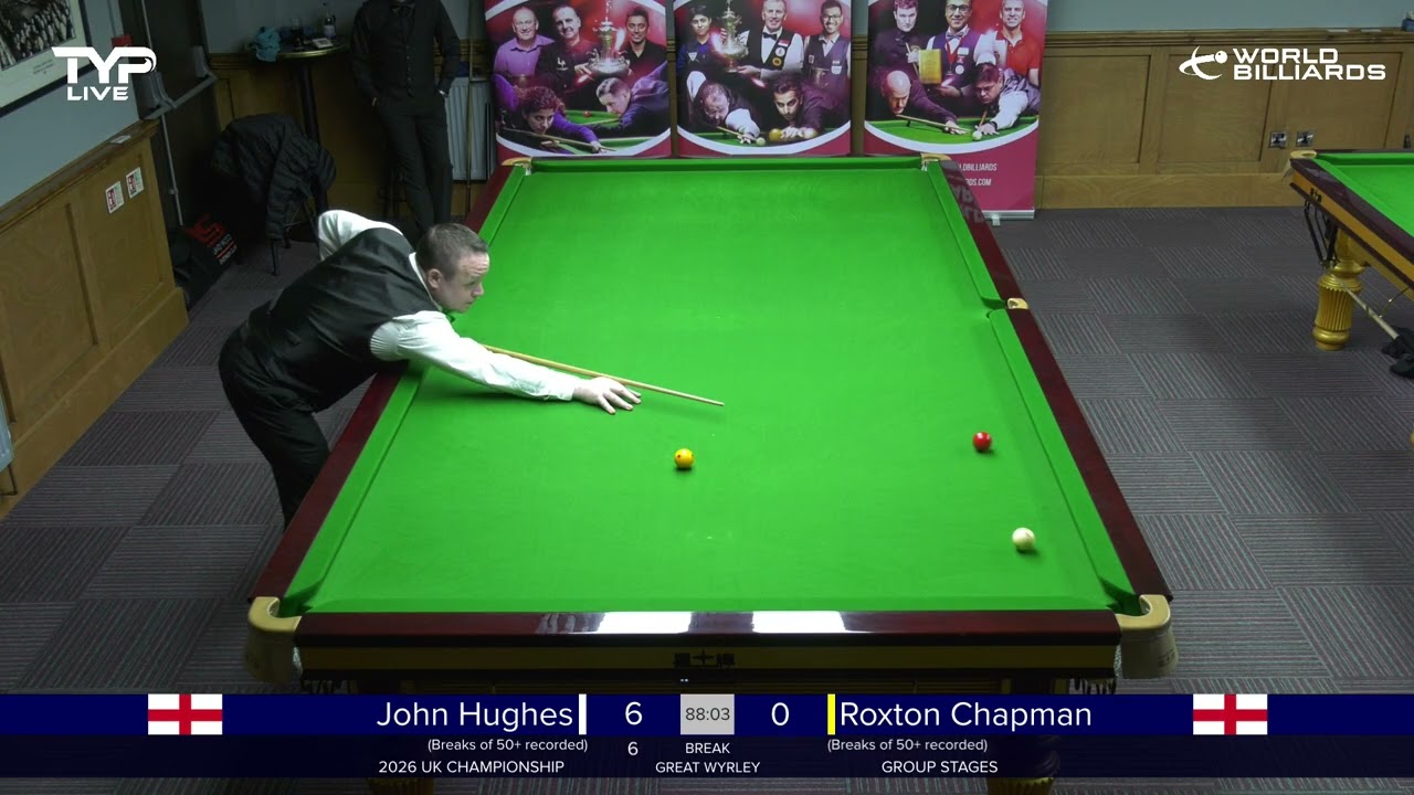 John Hughes v Roxton Chapman | Group Stages | 2026 UK Championship | Landywood Snooker Club