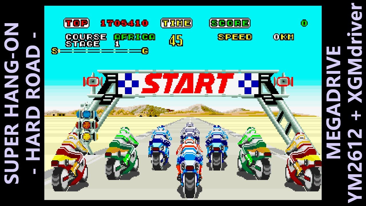 [BGM] SUPER HANG-ON  -HARD ROAD- [MEGADRIVE XGM driver]