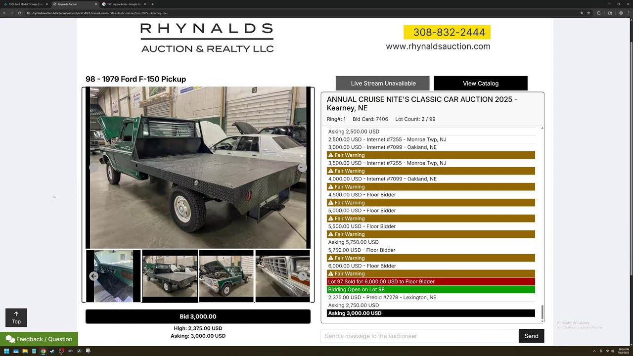 Nebraska Car Auction Livestream