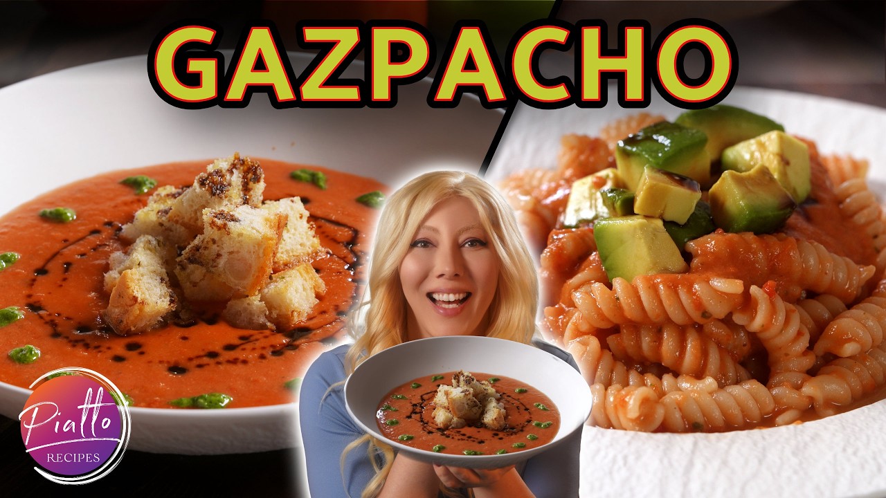 The Coolest Summer Pasta 🍝  with Gazpacho = Mediterranean Magic!