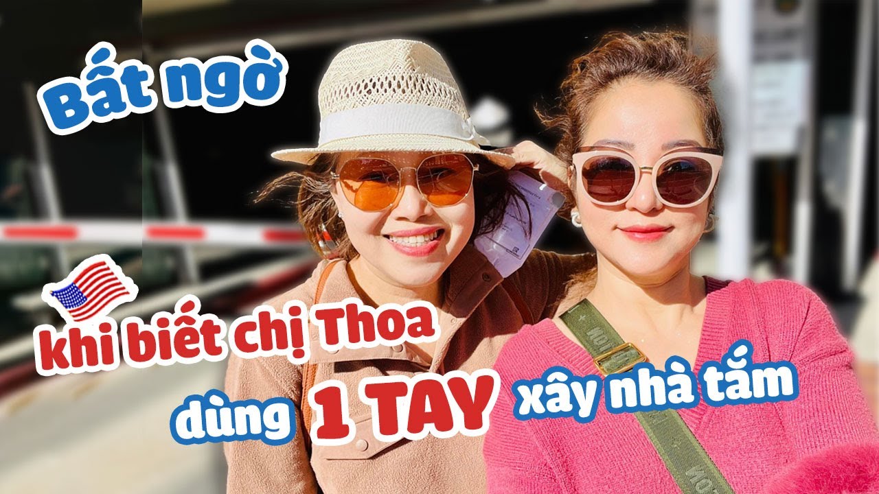 Bất ngờ khi biết chị Thoa dùng 1 tay xây nhà tắm | Thuý Nga Entertainment