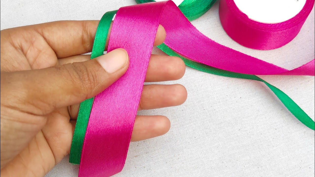 Ribbon Flowers | Amazing Satin Ribbon Flower Trick | Flower Making With Ribbon | Diy Ribbon Flowers
