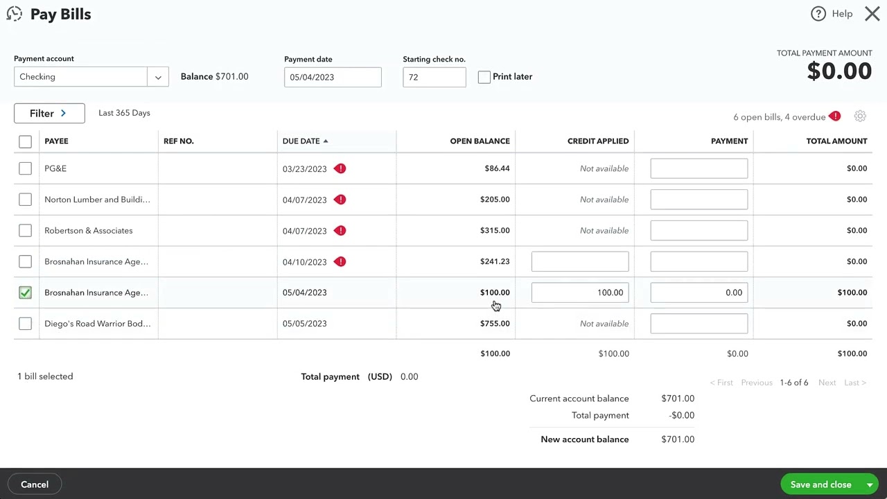 Регистрация переплаты и возврата в QuickBooks Online (поставщик и покупатель)