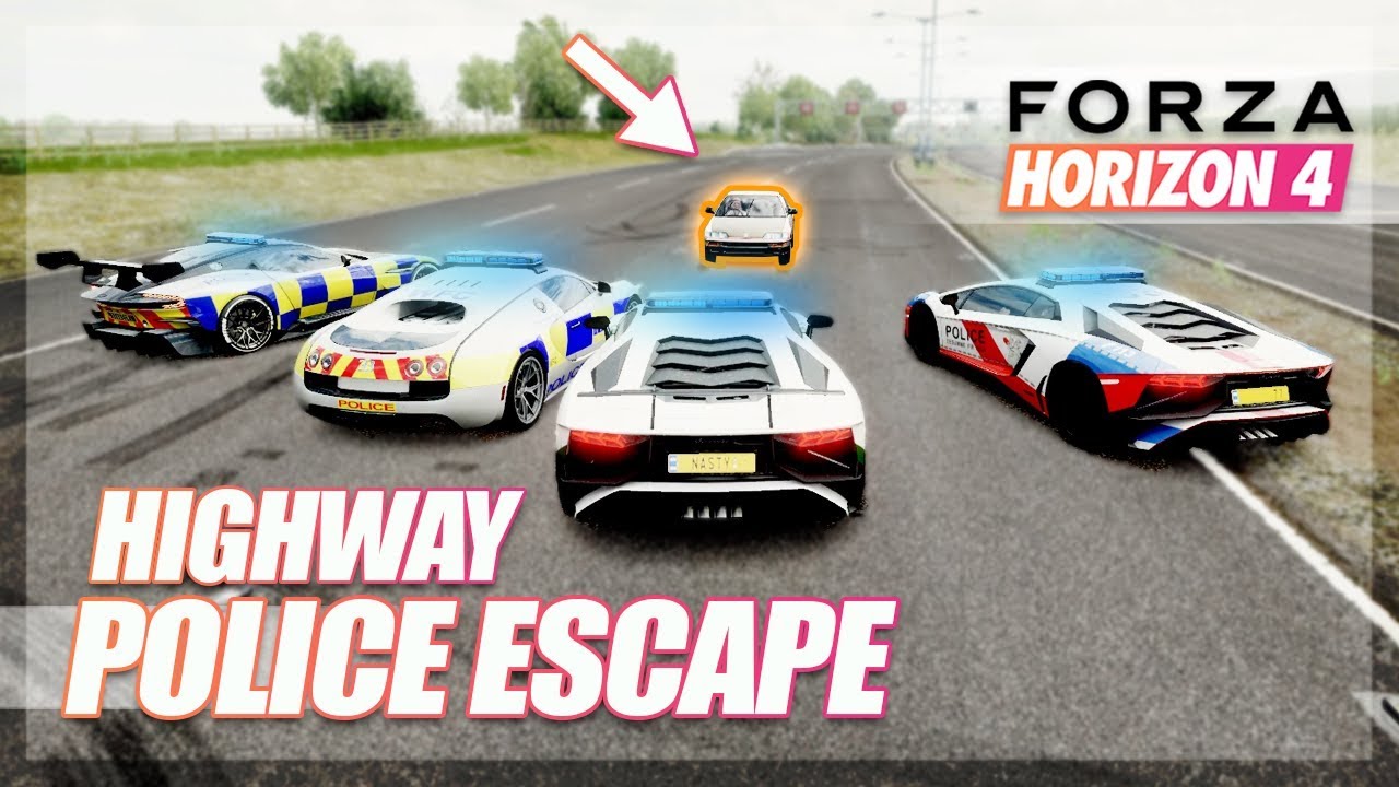 Forza Horizon 4 - Highway Police Escape! (w/rewind mode)
