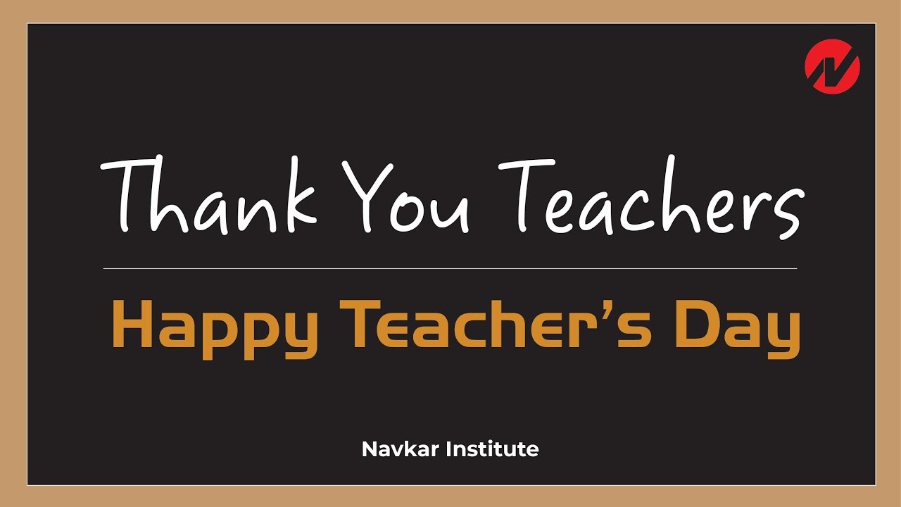 A Big Thank You to All Faculty Members@Navkar Institute: Happy Teacher's Day