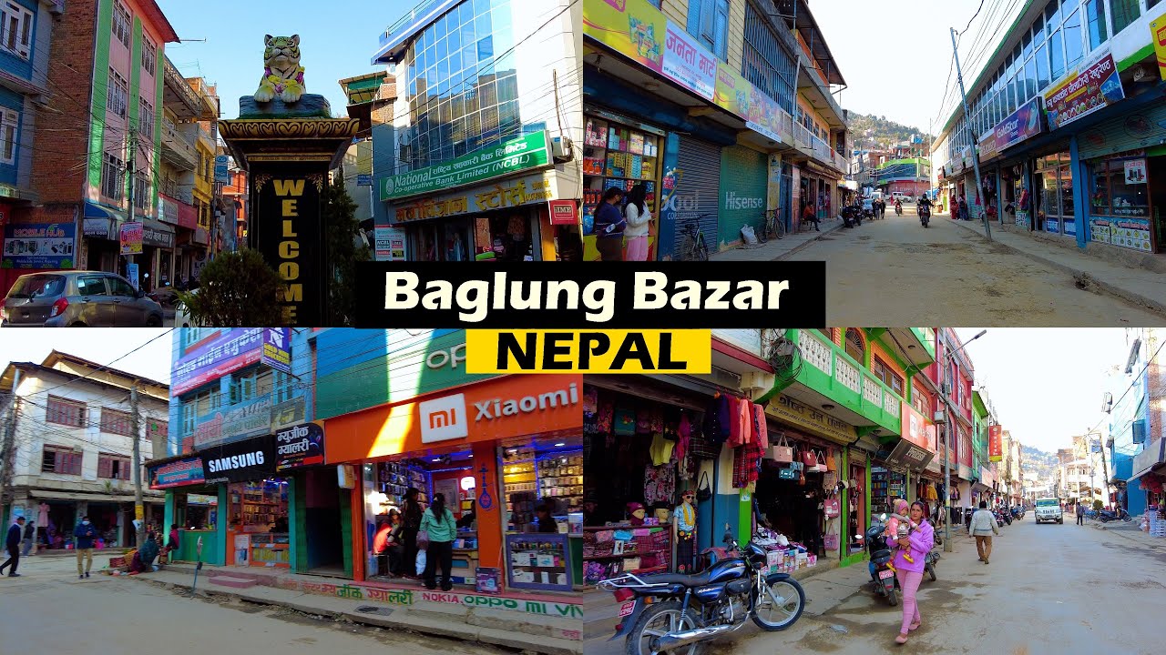 Baglung Bazar 4k🇳🇵 - Virtual Walking Tour 2023