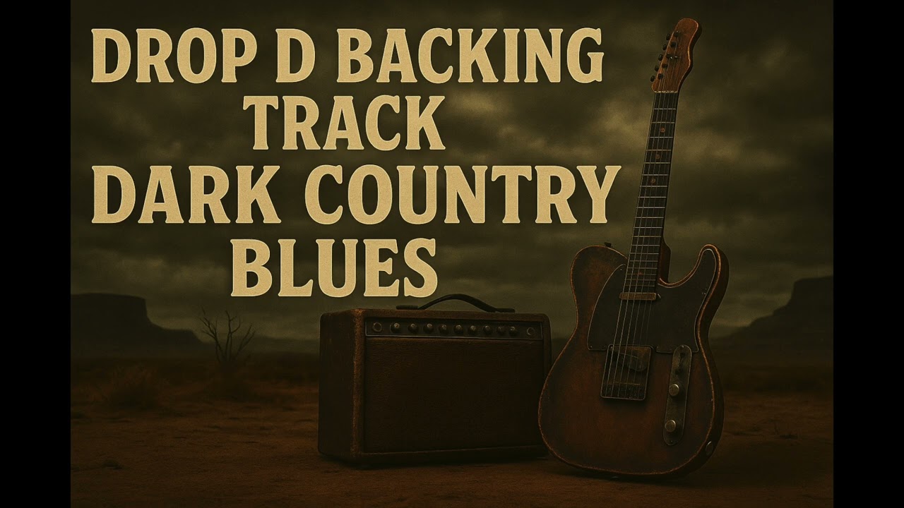 🎸🎸Drop D backing Track   Dark Country Blues🎸🎸