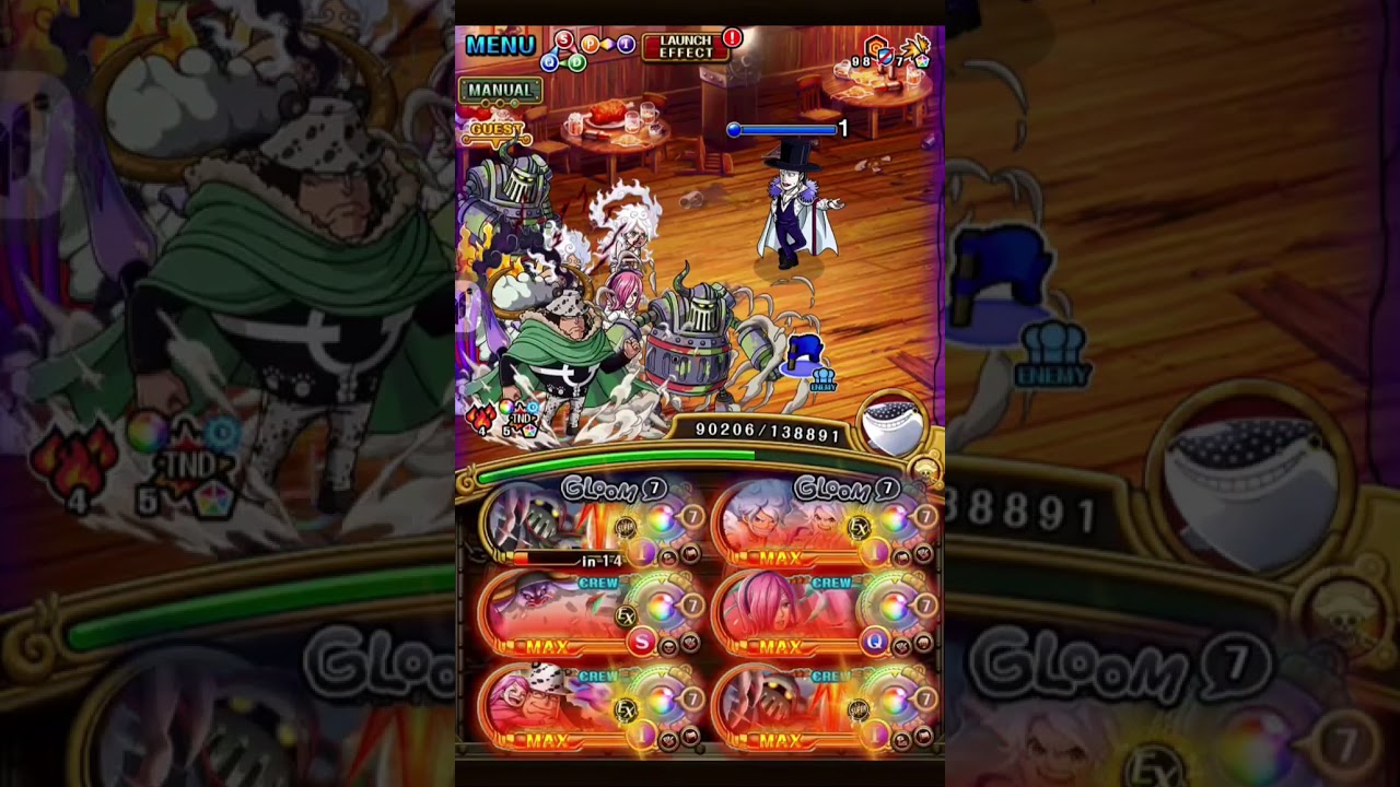 Pirate King Adventures vs. Shiryu lv. 1-100, One Piece Treasure Cruise