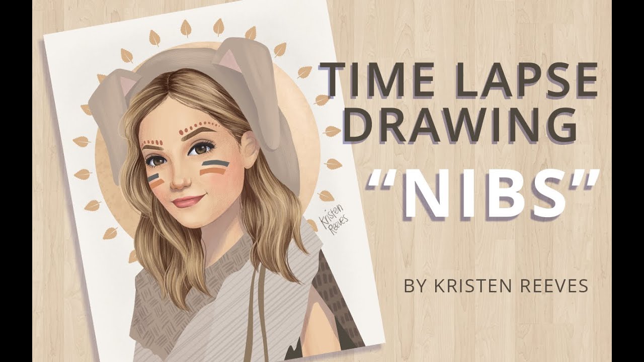 NIBS | Time Lapse Drawing | Photoshop Illustration Portrait