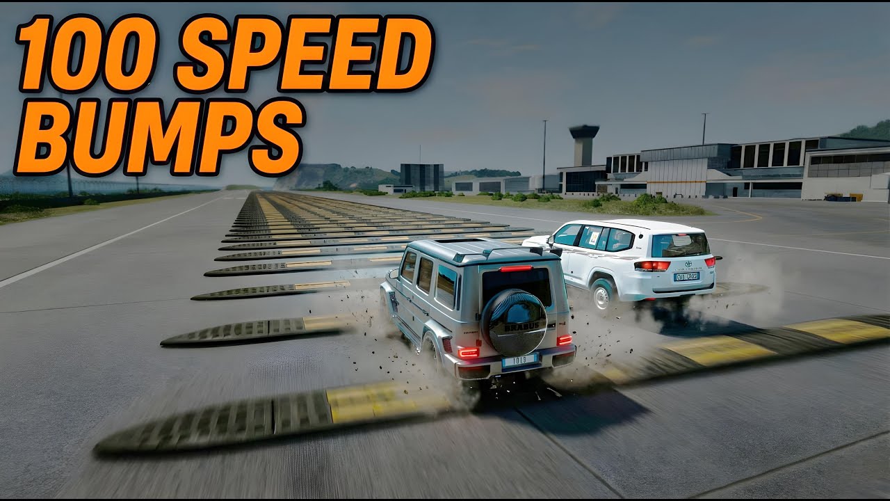 Luxury SUVs vs 100 Speed Bumps — Suspension Will Fail First