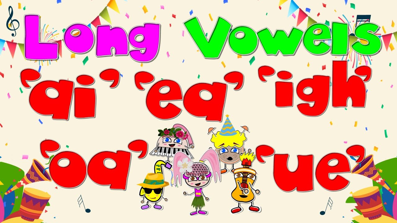 Digraphs / Long Vowels Compilation - ai / ea / igh /oa / ue /  Phonics Mix!