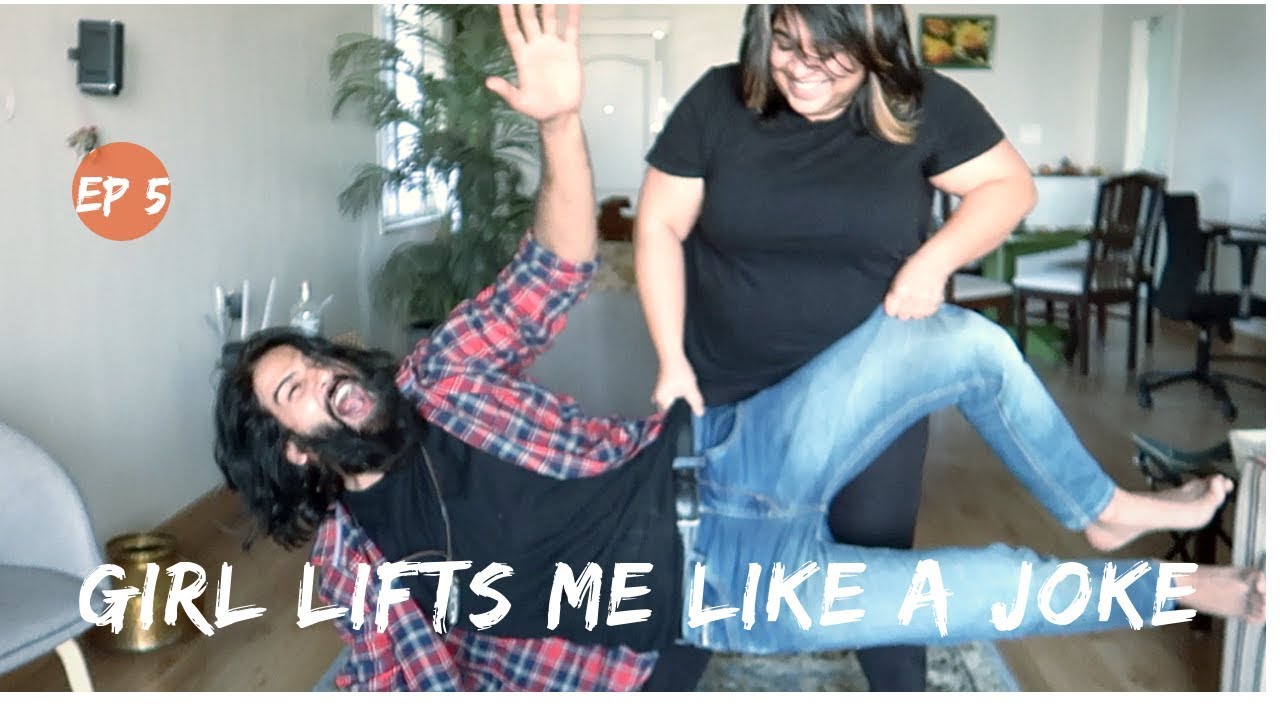 GIRL LIFTS ME LIKE A JOKE ! (SHOCKED)