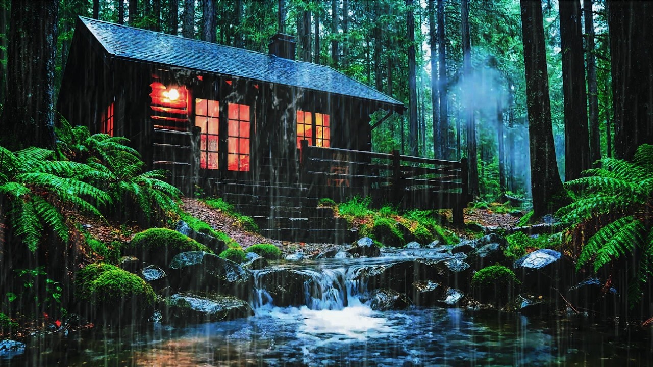 Rain Sounds in a Cozy Forest Bedroom 🌲 | No Music, Pure Sleep Sounds for Deep Sleep - ASMR RAIN