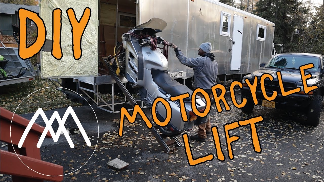 DIY MOTORCYCLE WINCH LIFT - Making Adventure