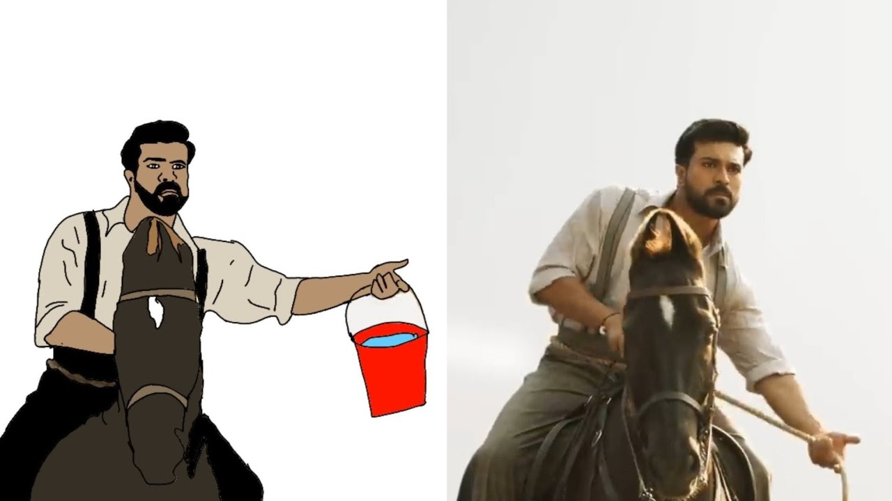 RRR_ MOVIE _BEST_ACTION_MEME_DRAWING_FUNYY ART DRAWING 😂__ RAM CHARAN _ 