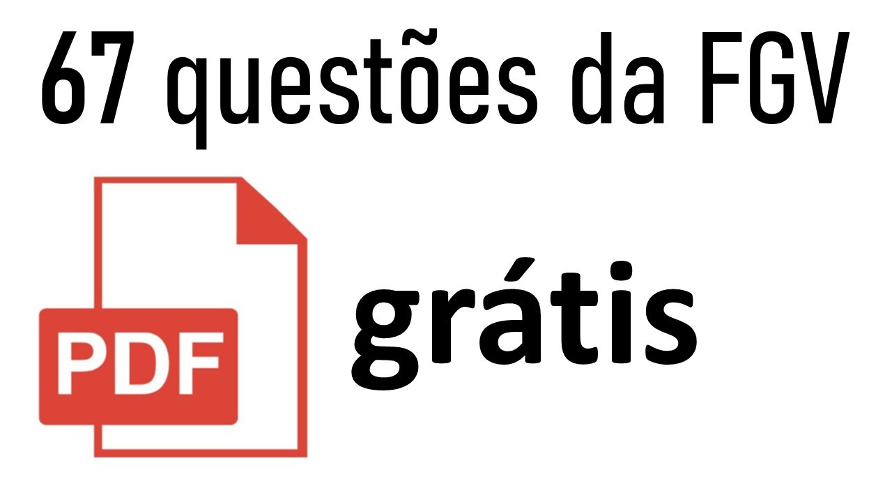 FGV 😎 67 QUESTÕES de MATEMÁTICA 🔵 para Concurso Público