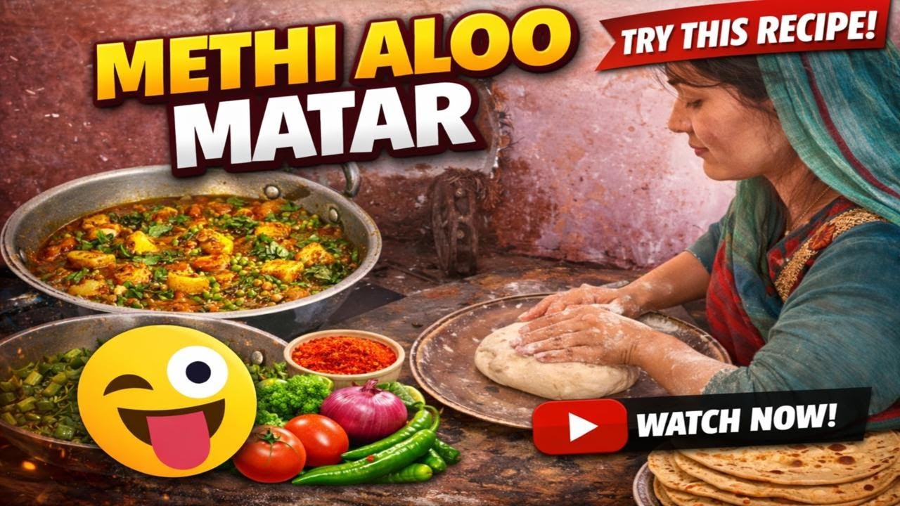 Wali Methi Aloo Matar – Ekdum Restaurant Style Recipe ❤️😀