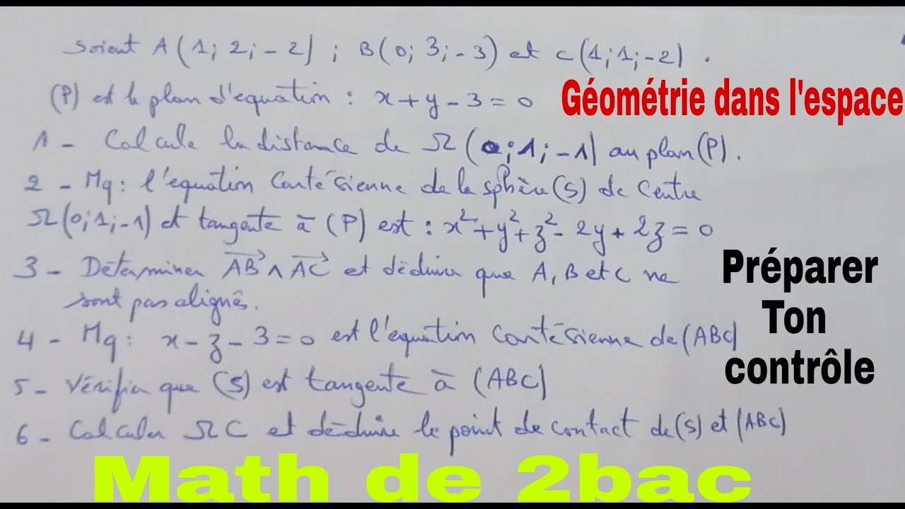 geometrie dans lespace.............math de 2bac