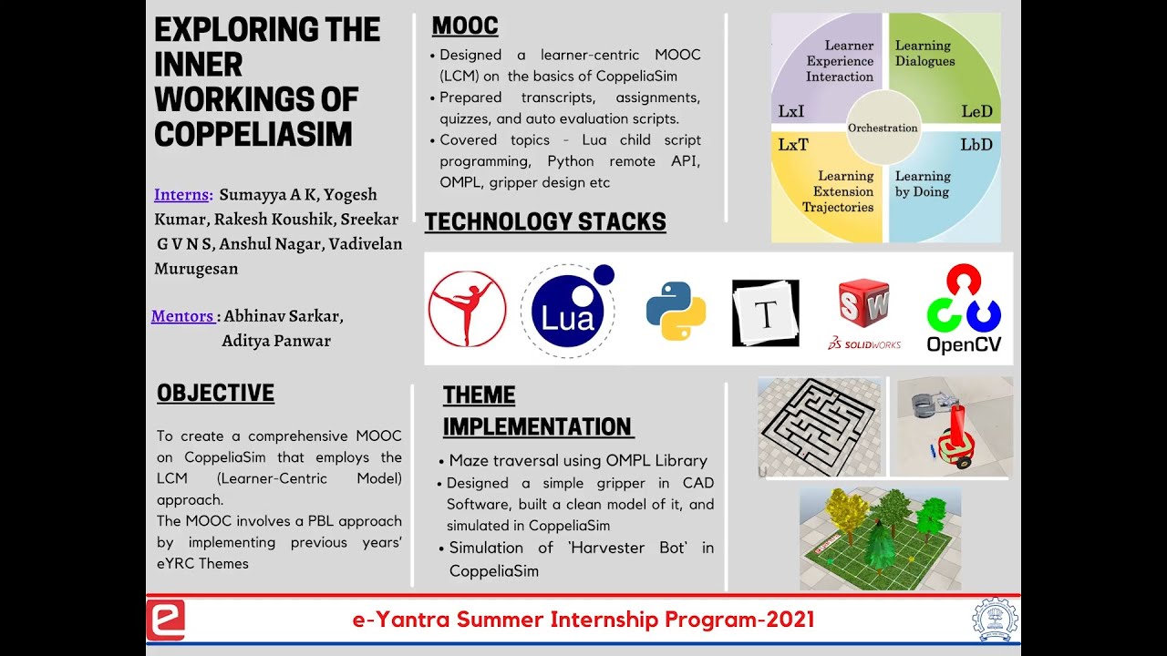 eYSIP 2021 Internship Project - Robot Simulations - Exploring the Inner- Workings of CoppeliaSim