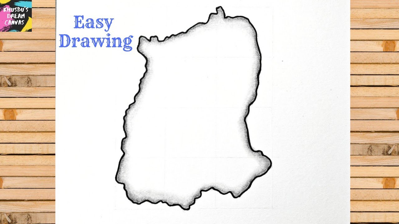 Sikkim Map Drawing Easy | Step-by-Step for Beginners