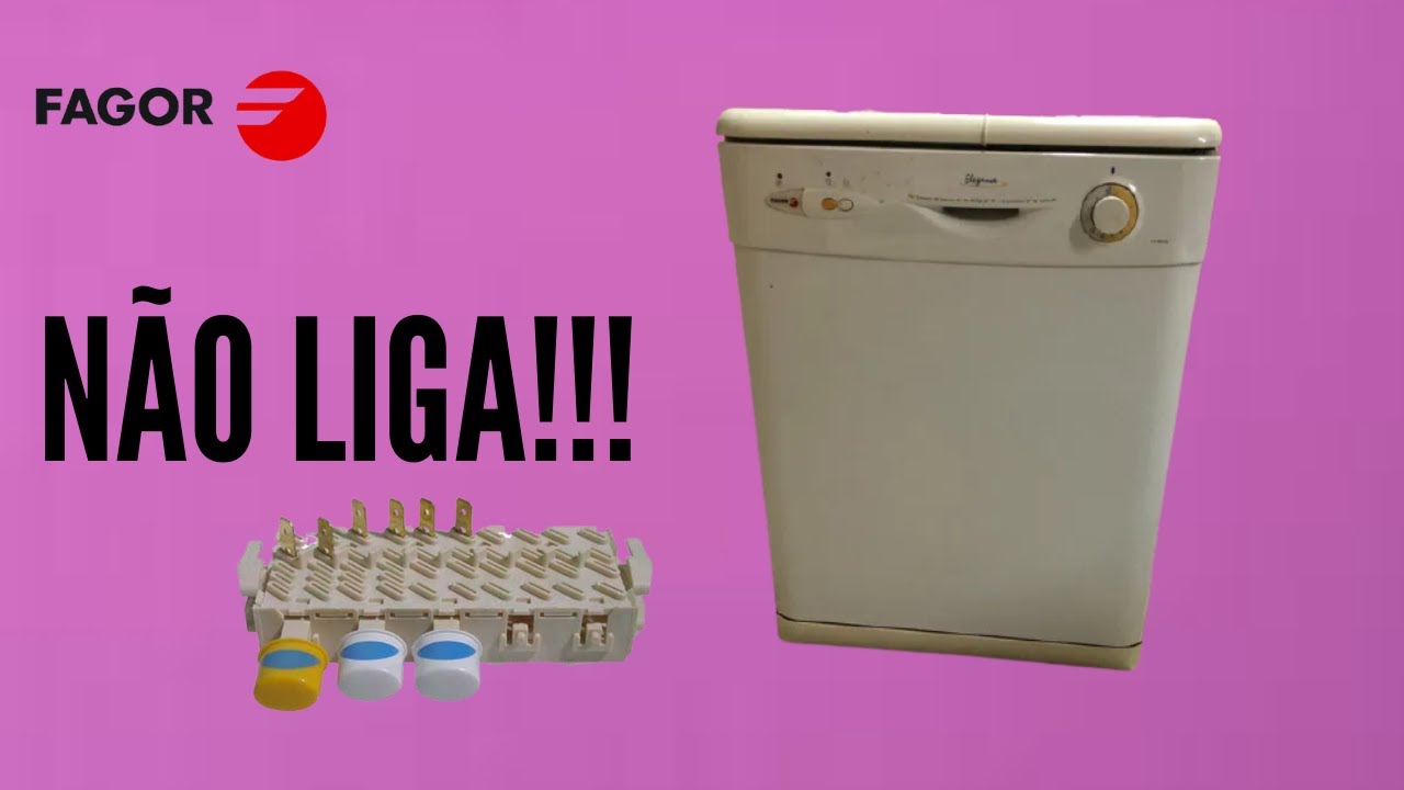 Máquina de lavar louça Fagor elegance não liga, defeito nos botões