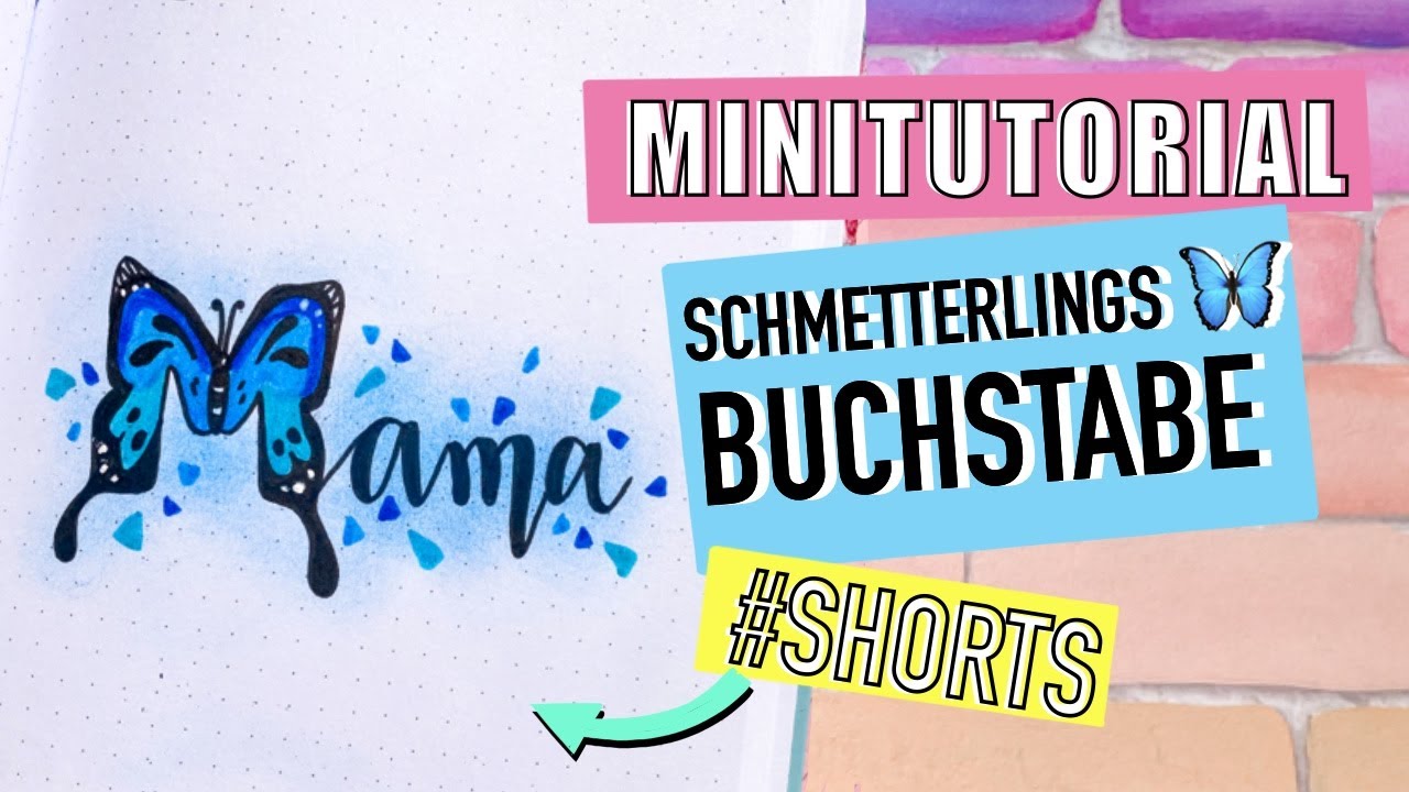 Maltutorial Schmetterlings Buchstabe #shorts​ || Foxy Draws