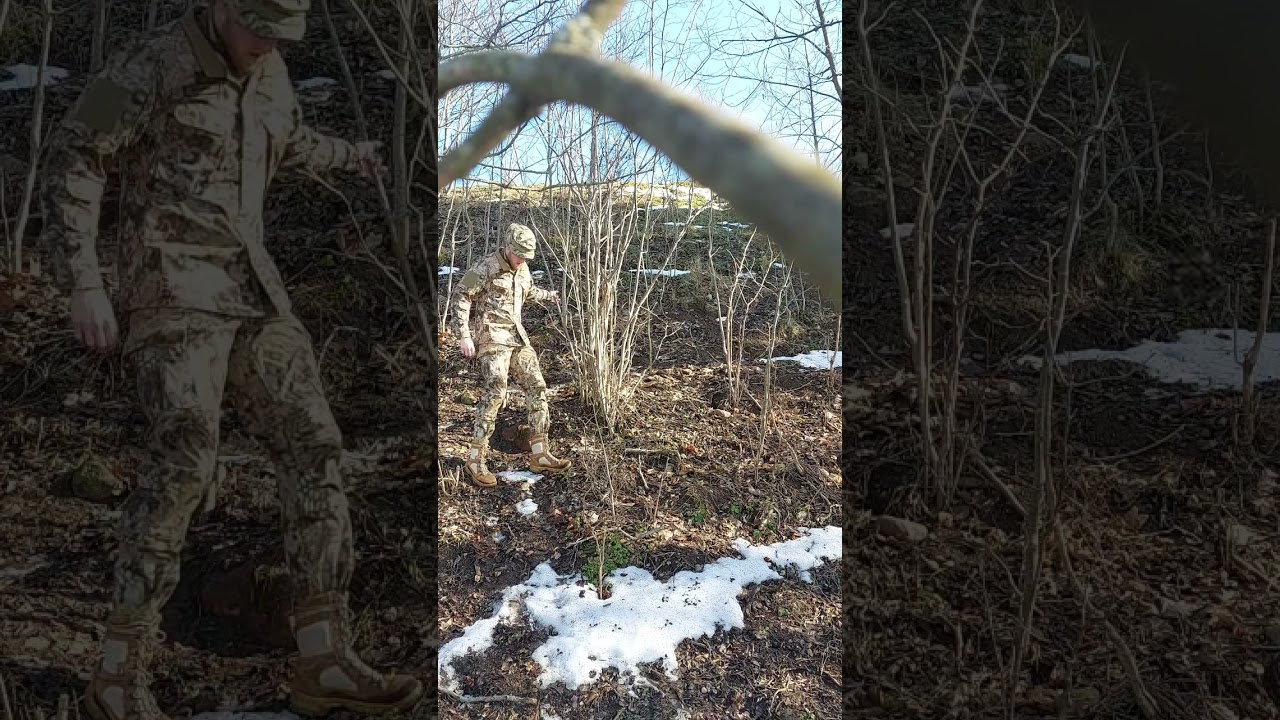 Kryptek Highlander i Camogrom w lesie liściastym w okresie przedwiośnia #camo #army #hunting
