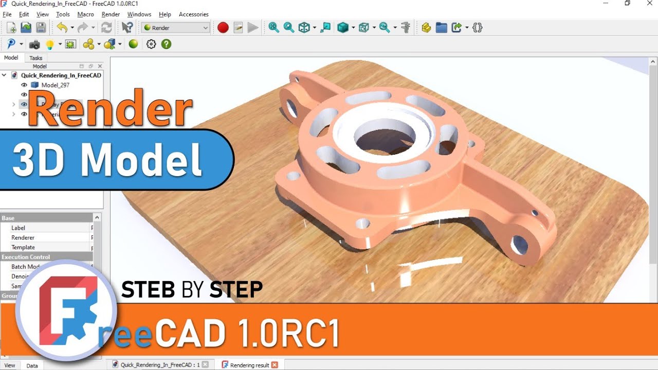 FreeCAD 1.0 Basic render guide
