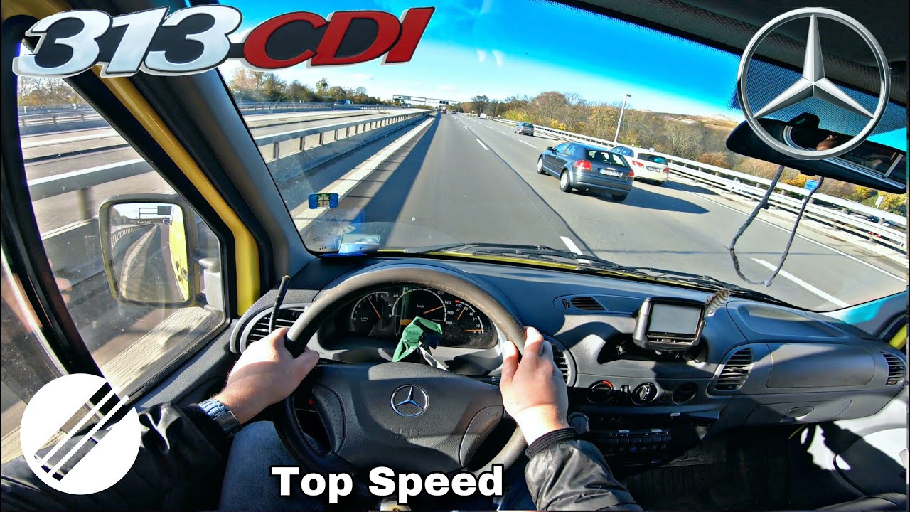 2004 MERCEDES-BENZ AMBULANCE 313 CDI SPRINTER TOP SPEED POV DRIVE ON GERMAN AUTOBAHN🏎