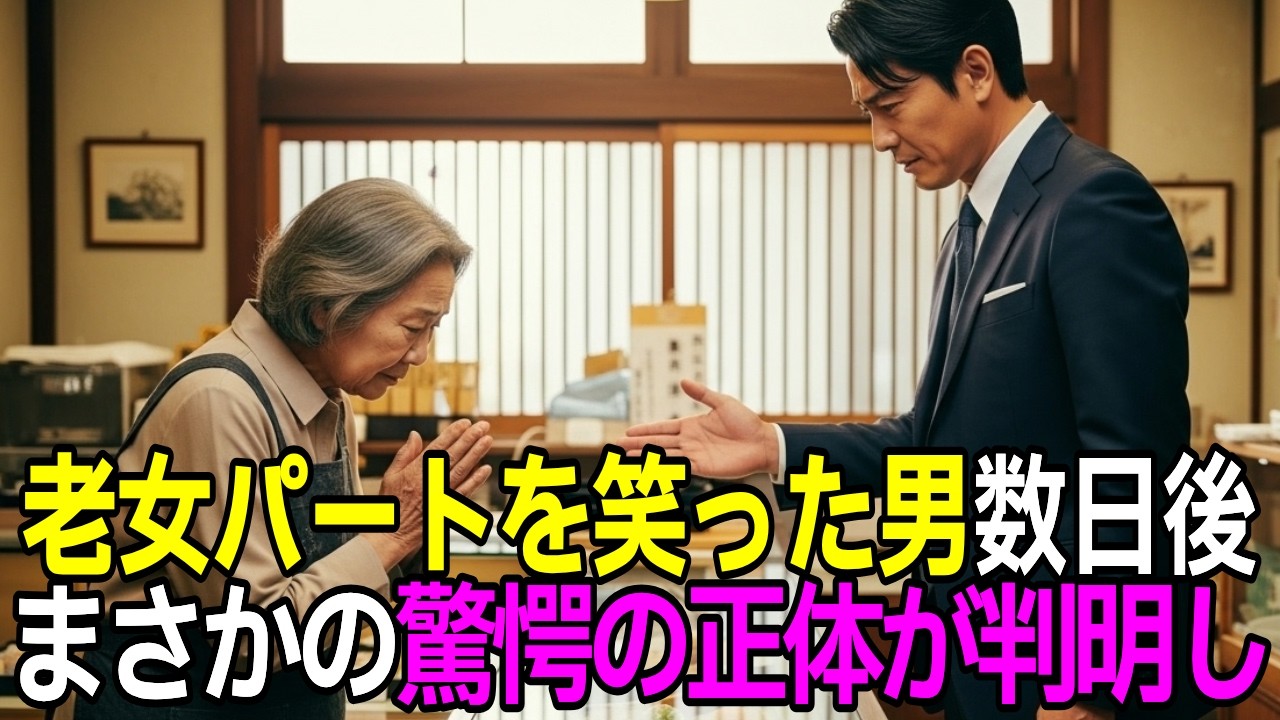 廃業寸前の和菓子屋に来店した73歳の包装パートを見下した百貨店バイヤー、2週間後に店主が明かした事実に全員が涙した結果