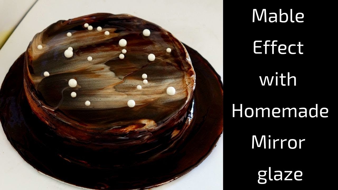 Marble Glaze - Homemade Mirror Glaze - Marble Effect Cake