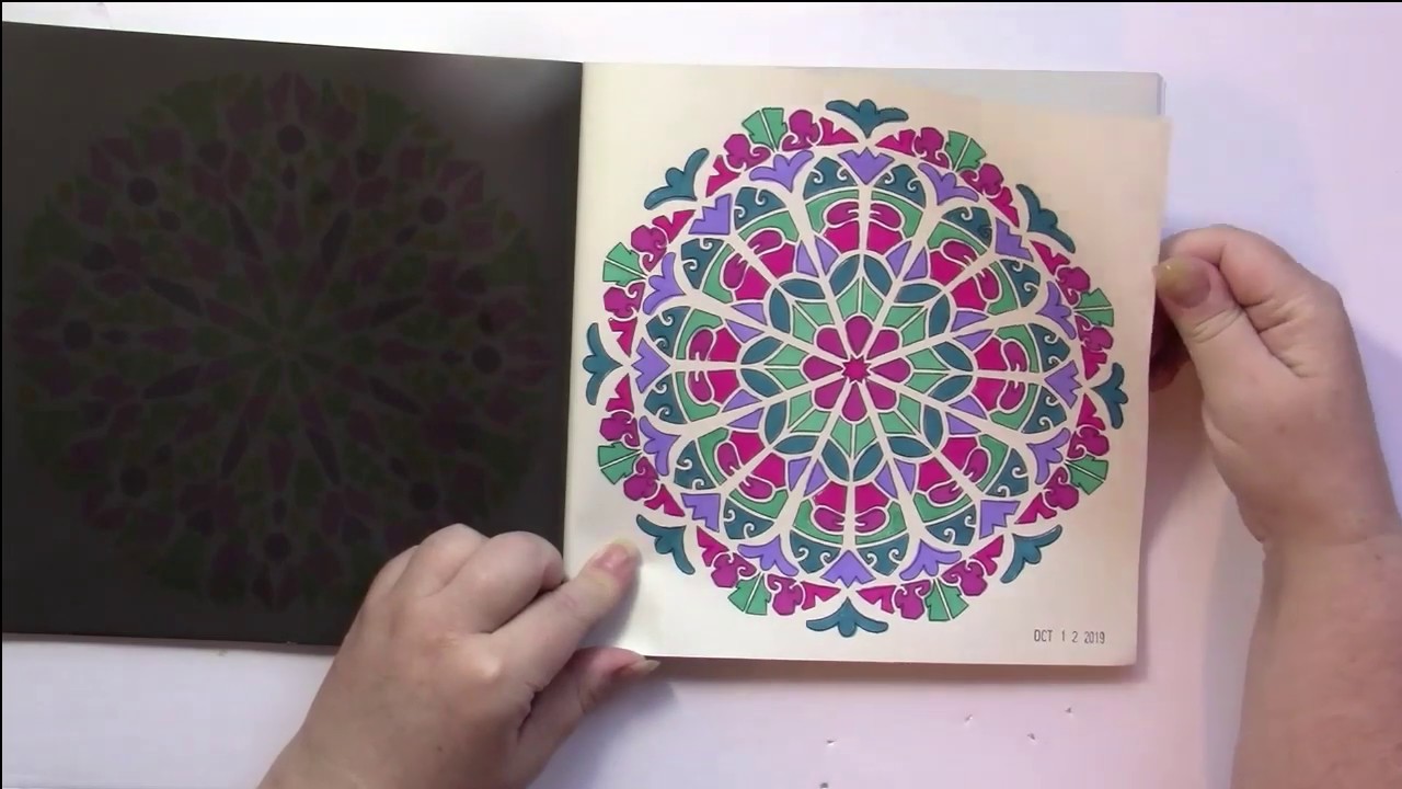 7th Completed Coloring Book! One Color Mandala by Sunlife Drawing